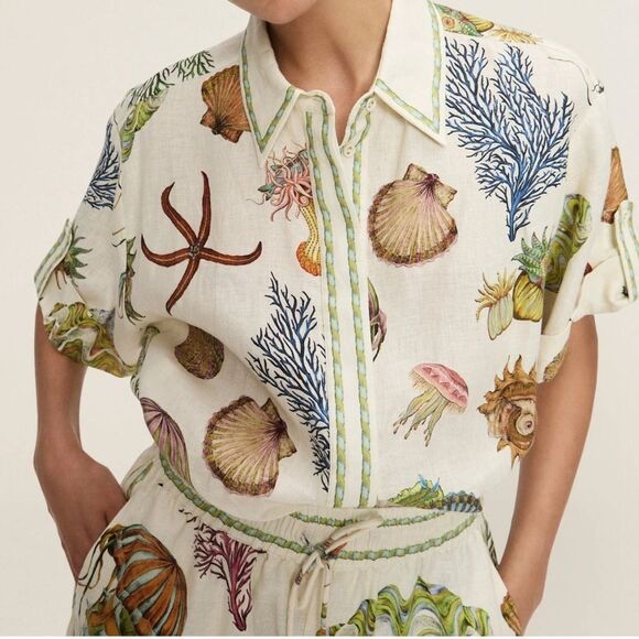 Alemais Sea Set - Selling the Sea Shirt AND Sea Shorts Together - Picture 3 of 12